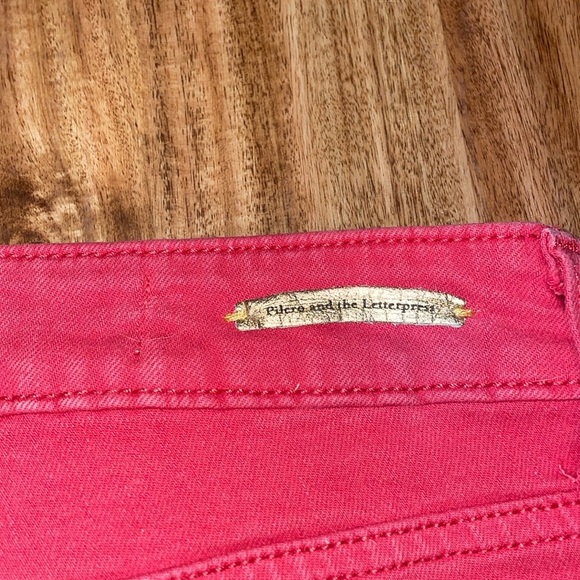 Pilcro and the Letterpress women’s 28 6 jeans pants pink skinny mid rise ankle - Picture 6 of 9